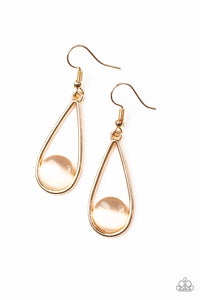 Over The Moon Gold Paparazzi Earrings