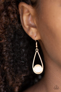 Over The Moon Gold Paparazzi Earrings