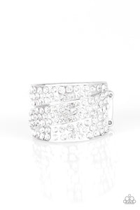 The Millionaires Club - White Paparazzi Ring