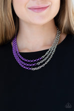 Load image into Gallery viewer, Turn Up The Volume - Purple Paparazzi Necklace Set
