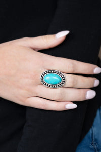 Desert Heat - Blue Paparazzi Ring