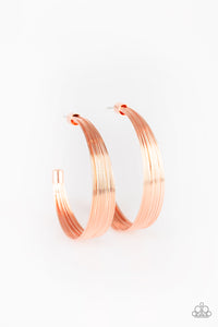 Live Wire - Copper Paparazzi Earrings