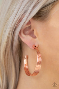 Live Wire - Copper Paparazzi Earrings