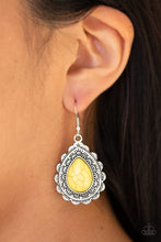 Load image into Gallery viewer, Mesa Mustang - Yellow Paparazzi Earrings
