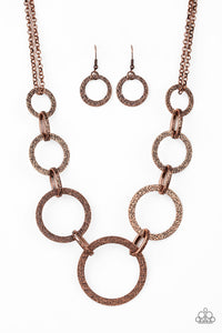 City Circus - Copper Paparazzi Necklace Set