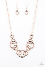 Load image into Gallery viewer, Going In Circles - Rose Gold Necklace Set
