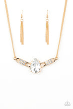 Load image into Gallery viewer, Way To Make An Entrance - Gold Paparazzi Necklace Set
