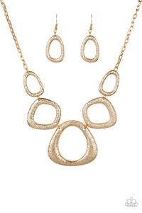 Backstreet Bandit - Gold Paparazzi Necklace Set