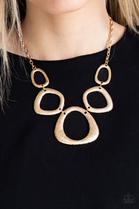 Backstreet Bandit - Gold Paparazzi Necklace Set