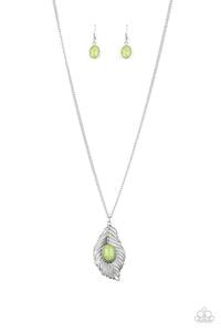 Flight Path - Green Paparazzi Necklace Set