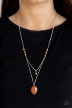 Load image into Gallery viewer, Time To Hit The Roam - Orange Paparazzi Necklace Set
