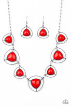 Load image into Gallery viewer, Make A Point - Red Paparazzi Necklace Set
