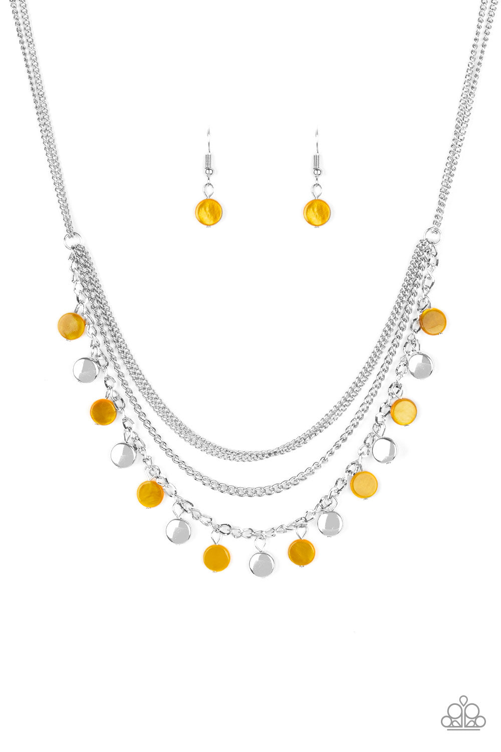 Beach Flavor Yellow - Paparazzi Necklace Set