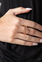 Load image into Gallery viewer, City Center Chic - Rose Gold Paparazzi Ring
