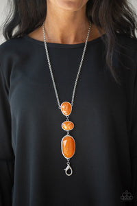 Making An Impact - Orange Paparazzi Necklace Set