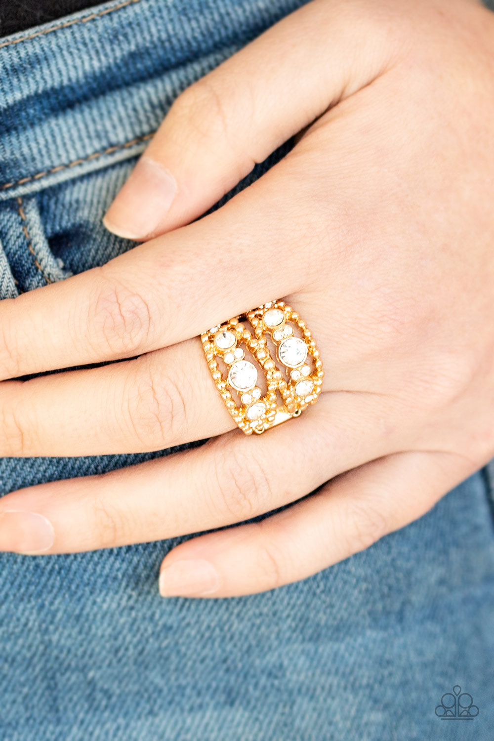 Prismatic Powerhouse - Gold Paparazzi Ring