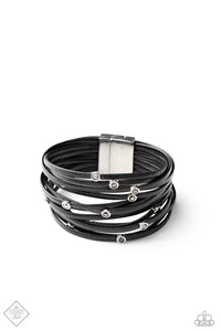 Fearlessly Layered - Black Paparazzi Bracelet