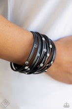 Load image into Gallery viewer, Fearlessly Layered - Black Paparazzi Bracelet
