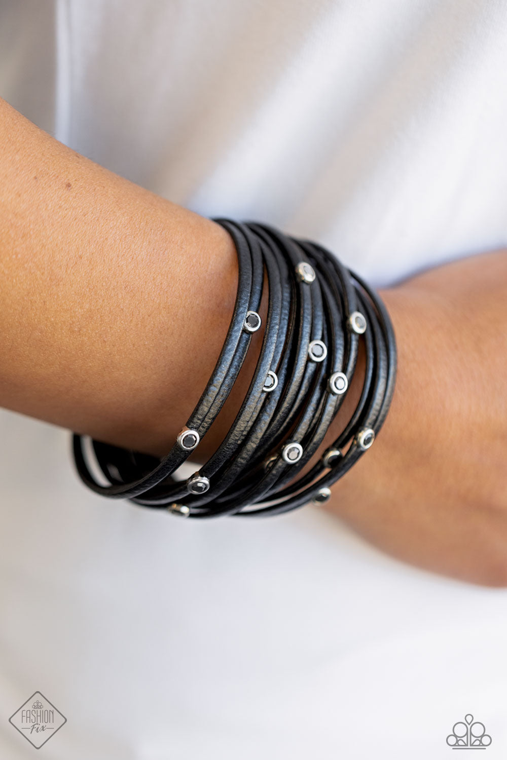 Fearlessly Layered - Black Paparazzi Bracelet