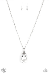 Spellbinding-Sparkle (White) Paparazzi Necklace Set