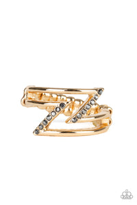 5th Avenue Flash - Gold Paparazzi Ring