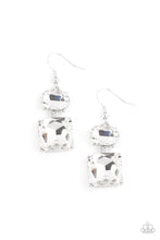 Load image into Gallery viewer, All ICE On Me - White Paparazzi Earrings
