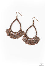 Load image into Gallery viewer, All In Good Chime - Copper Paparazzi Earrings
