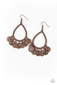 All In Good Chime - Copper Paparazzi Earrings