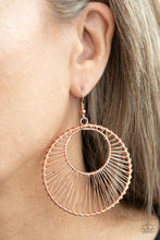 Load image into Gallery viewer, Artisan Applique - Copper Paparazzi Earrings
