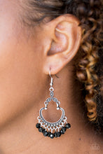 Load image into Gallery viewer, Babe Alert - Black Paparazzi Earrings
