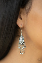 Load image into Gallery viewer, Bling Bliss - White Paparazzi Earrings
