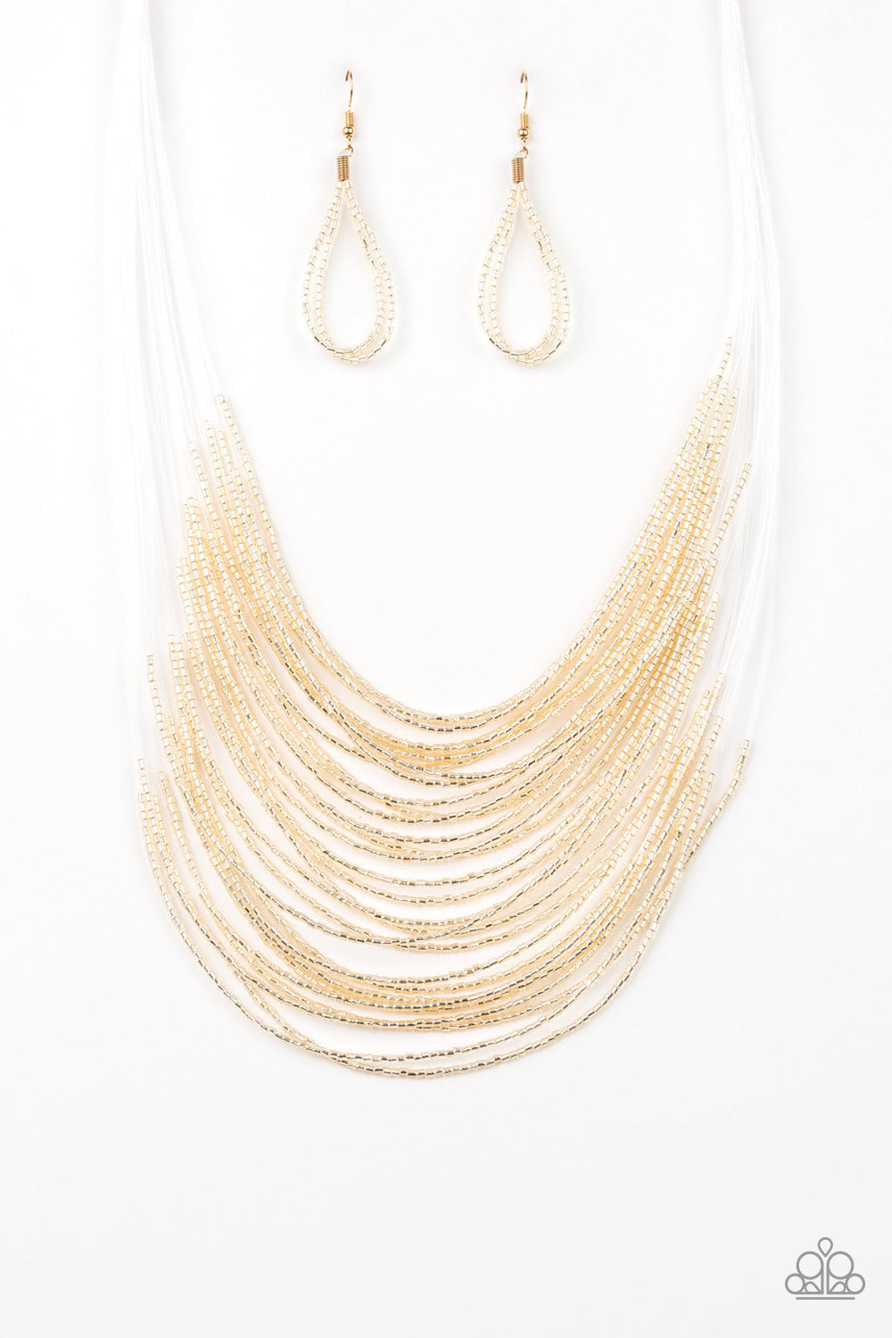 Catwalk Queen - Gold Paparazzi Necklace Set