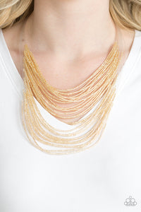 Catwalk Queen - Gold Paparazzi Necklace Set