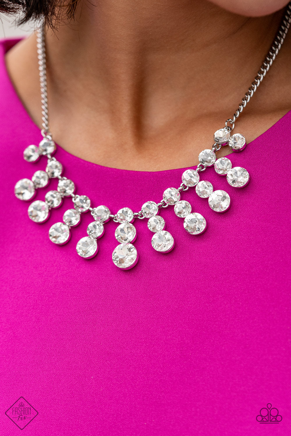 Celebrity Couture - White Paparazzi Necklace Set