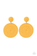 Load image into Gallery viewer, Circulate The Room - Yellow Paparazzi Earrings
