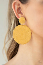 Load image into Gallery viewer, Circulate The Room - Yellow Paparazzi Earrings
