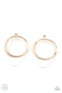 Clear The Way! - Gold Paparazzi Earrings