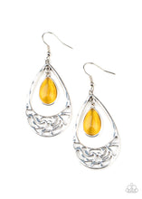 Load image into Gallery viewer, DEW You Feel Me? - Yellow Paparazzi Earrings
