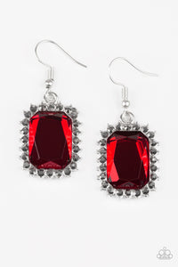 Downtown Dapper - Red Paparazzi Earrings