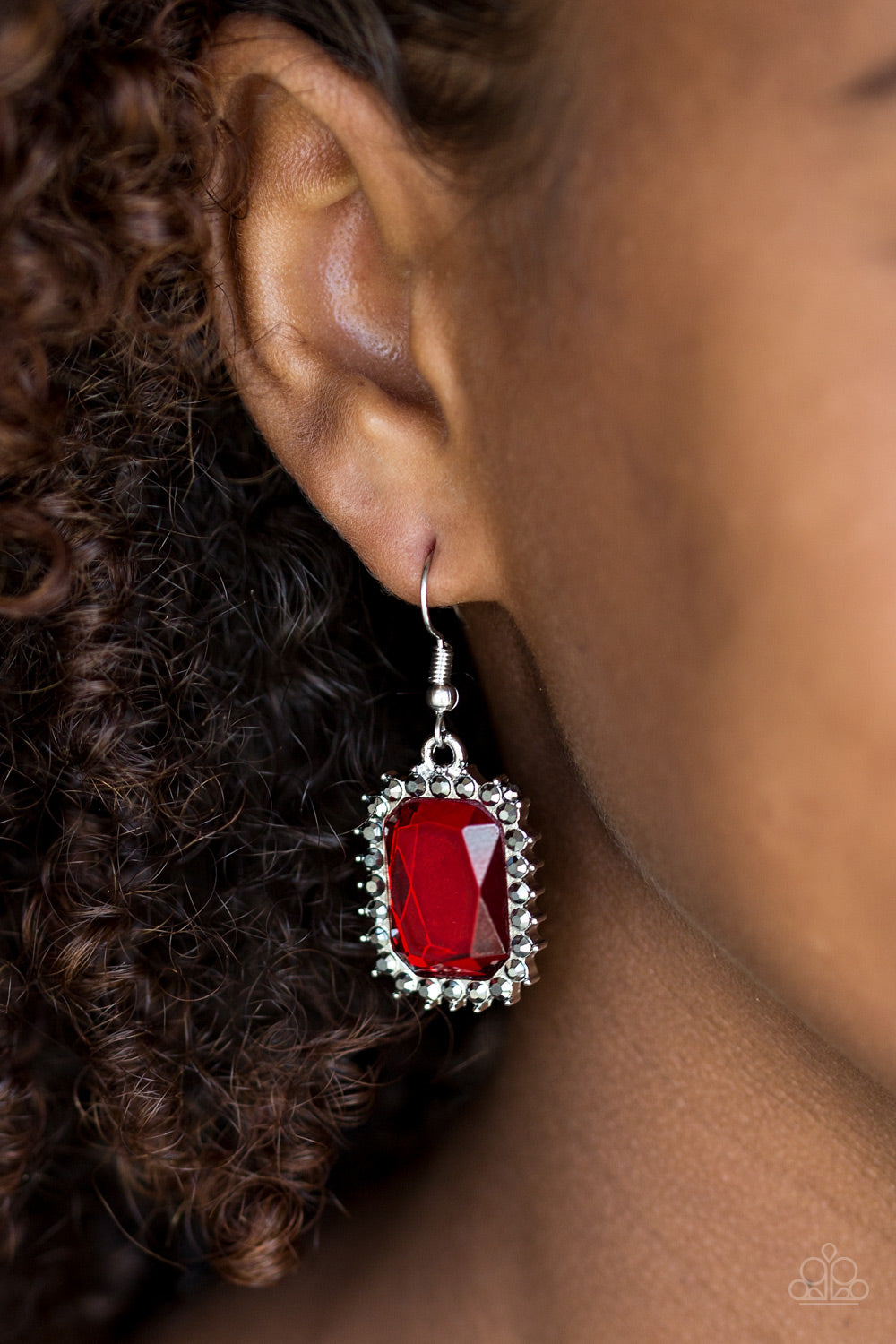 Downtown Dapper - Red Paparazzi Earrings