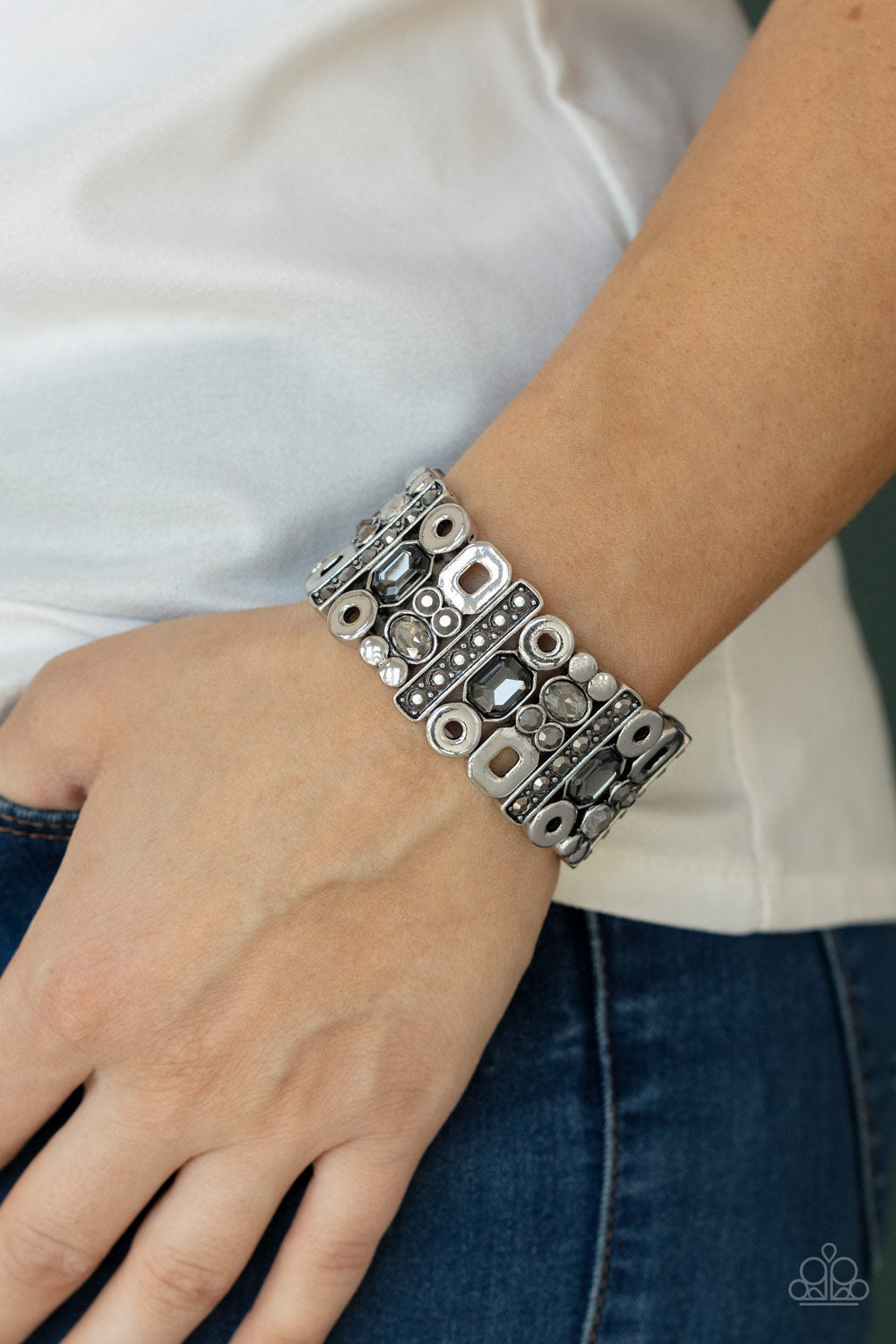 Dynamically Diverse - Silver Paparazzi Bracelet