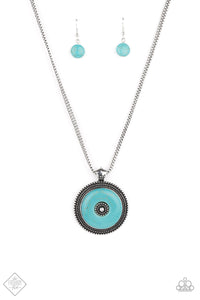 EPICENTER of Attention - Blue Paparazzi Necklace Set