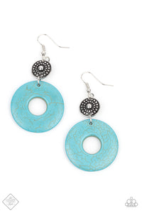 Earthy Epicenter - Blue Paparazzi Earrings