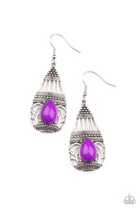 Eastern Essence - Purple Paparazzi Earrings