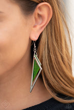 Load image into Gallery viewer, Evolutionary Edge - Paparazzi Green Earrings
