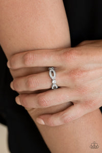 Extra Side Of Elegance - White Paparazzi Ring