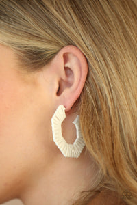 Fabulously Fiesta - White Paparazzi Earrings