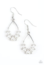 Load image into Gallery viewer, Fancy First - White Paparazzi Earrings
