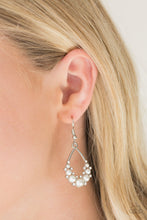 Load image into Gallery viewer, Fancy First - White Paparazzi Earrings
