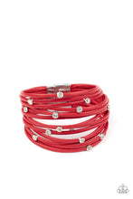 Load image into Gallery viewer, Fearlessly Layered - Red Paparazzi Bracelet
